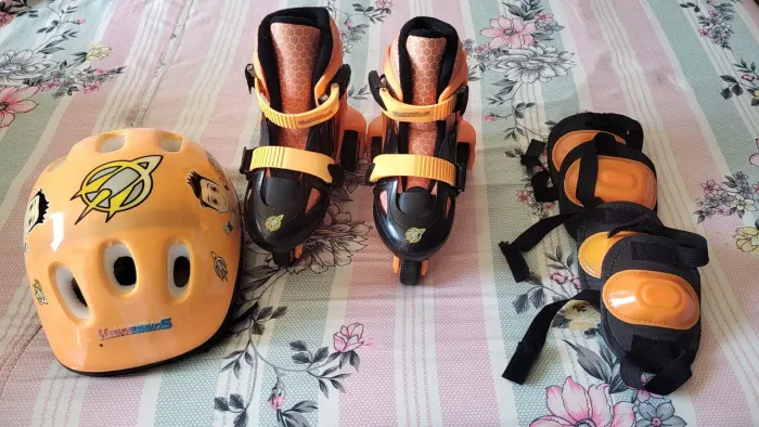 Patins infantil masculino em ótimo estado preço de desapego
