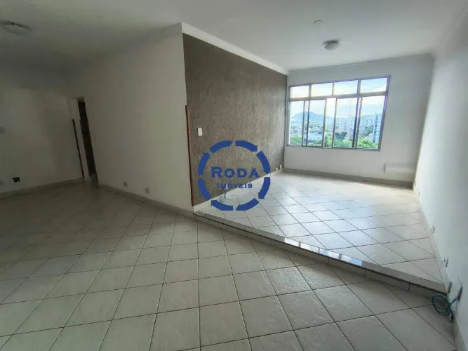 Apartamento residencial de frente com 122 m², 3 quartos e 1 suíte no Boqueirão, Santos