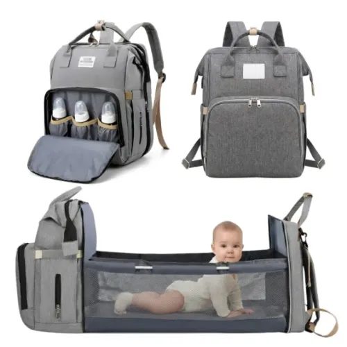 Mochila bolsa Maternidade térmica c/Berço e Troca Bebê