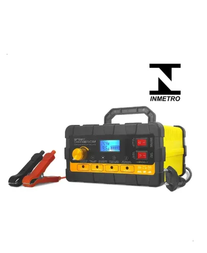 Carregador De Bateria Automotivo Smart Charger 12v/24v 10ah