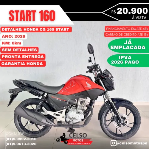 START 160 2026 zero km IPVA26 PAGO FINANCIO 48x aceito sua moto