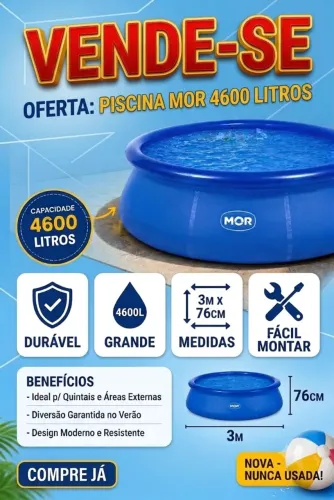 Piscina mor inflável 4.600 Litros - NOVA E NUNCA USADA