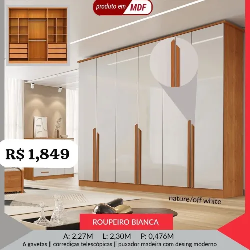 Guarda Roupa Bianca MDF