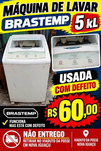 Máquina 58kilos Brastemp usada com defeito