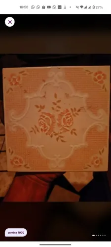 Azulejos Vintage Cemina | Cerâmica | Floral Anos 80 | Original Restauração