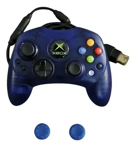 Controle azul ,xbox classic , edição Halo