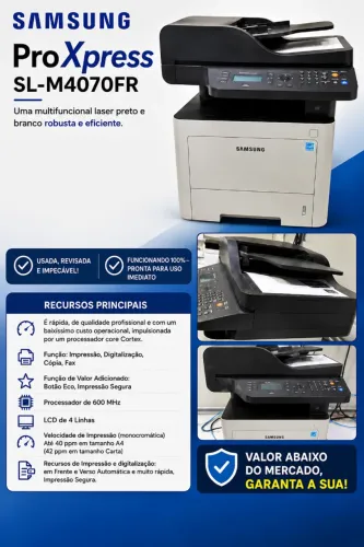 Impressora Samsung Proxpress M4070fr Multifuncional