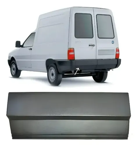 Pára-choque Preto Fosco Fiorino Tampa Traseira 1999 A 2013