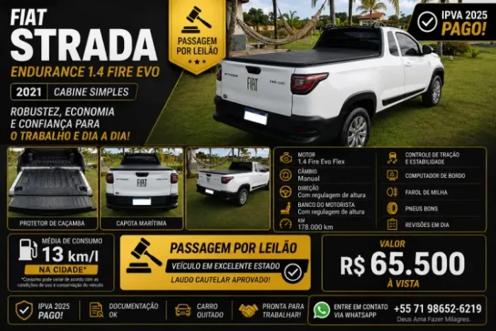 Fiat Strada Endurance 1.4 Flex 8V CS Plus 2021