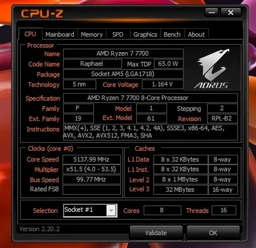 ryzen 7700 oem usado