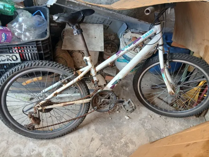 Bicicleta parada.