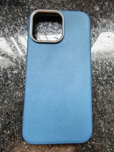 Capa Case Couro Magsafe Azul IPhone 16 Pro Max