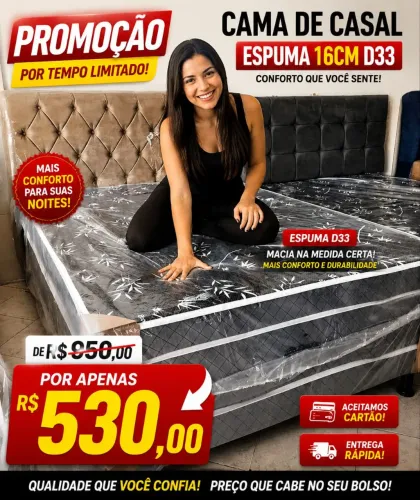 Cama box casal 16cm d33