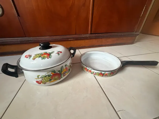 conjunto panela e frigideira