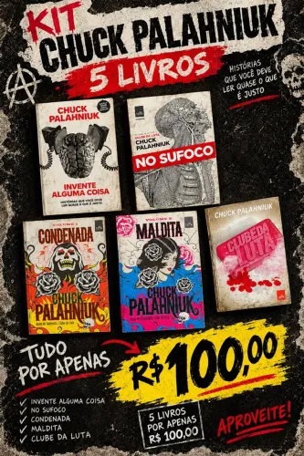 ? KIT CHUCK PALAHNIUK ? 5 LIVROS POR R$ 100,00! ?