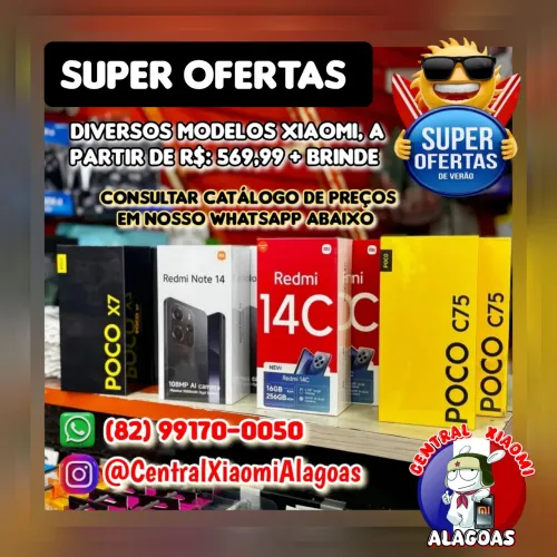 Xiaomi Poco X7 Pro 5G, Note 15 Pro 5G e Diversos Modelos Disponíveis 