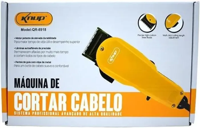 Maquina De Cortar Cabelo E Barba Profissional E Potente Knup 