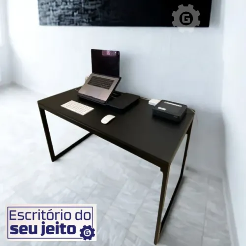 Mesa de Escritório Reforçada 1,2m NOVA Industrial Multiuso para Computador Notebook Gamer