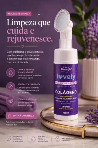 Mousse de Limpeza Facial Lovely e BeautyLoo 150ml | Várias Versões