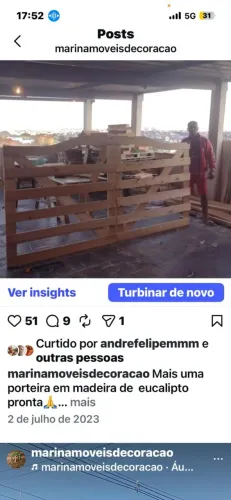 Porteira de madeira sob medida