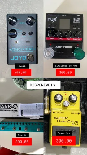 Pre amp, Overdrive, Tank G e Reverb 