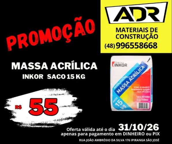 Massa Acrílica e Massa Corrida 15Kg