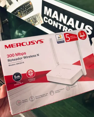 Roteador Mercusys Wi-Fi 2.4GHz ( Homologado ) Até 300 Mbps 