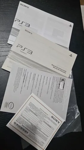 Pacote de manuais PS3 Slim originais