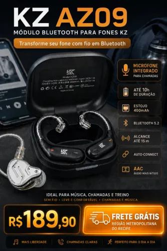 MODULO ADAPTADOR BLUETOOTH KZ AZ09 - ENTREGA GRÁTIS