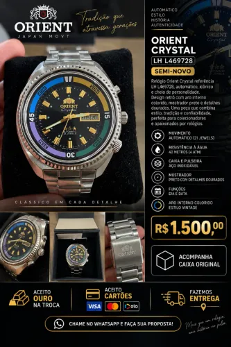 Relógio Orient Crystal Automatico 
