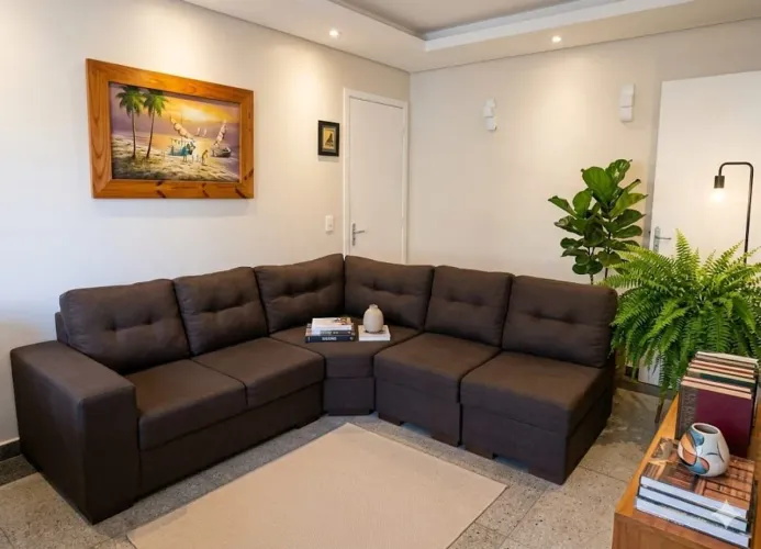  Sofá de Canto Modular em L - Muito Espaçoso e Confortável