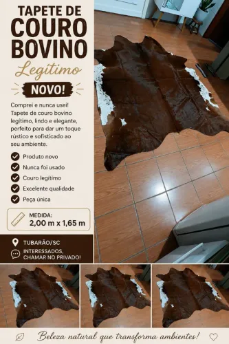 Tapete de couro boi