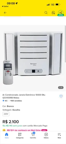 AR CONDICIONADO DE JANELA 127v