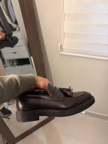 Mocassim marrom de couro TAM 40