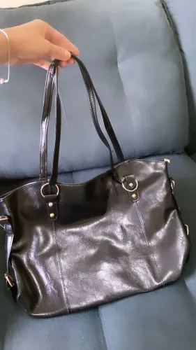 Bolsa transversal e ombro em couro PU