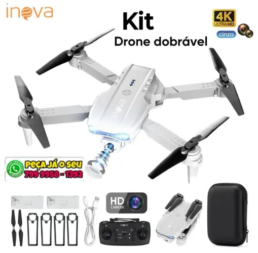 Drone inova kit completo e maleta
