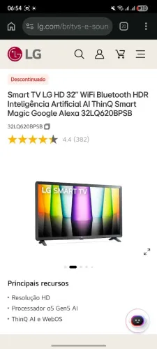 Smart TV LG HD 32''