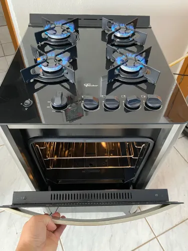 Fogão Mesa Vidro Automático Usado - Entrego !