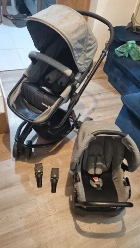 Carrinho Safety 1st Mobi + Moisés + Base + Adaptadores