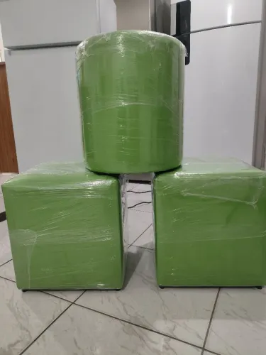 Puff Verde em courino