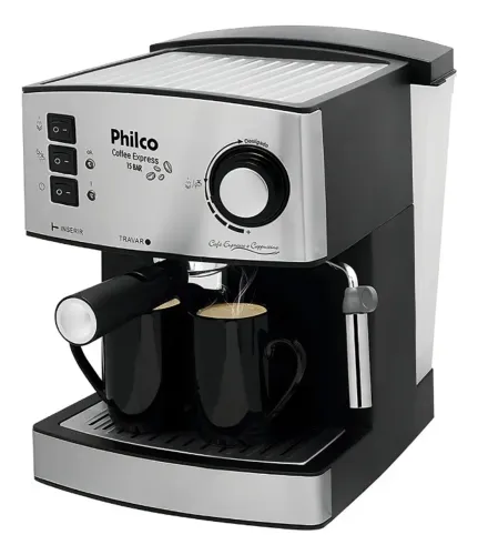 Cafeteira Philco Coffee Express 15bar Filtro Permanente Cor Preto/Prata