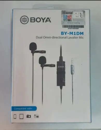 Microfone de Lapela Boya - Duplo By-M1DM