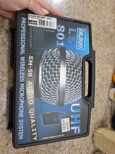 Microfone Sem Fio UHF Leson LS-801 HT
