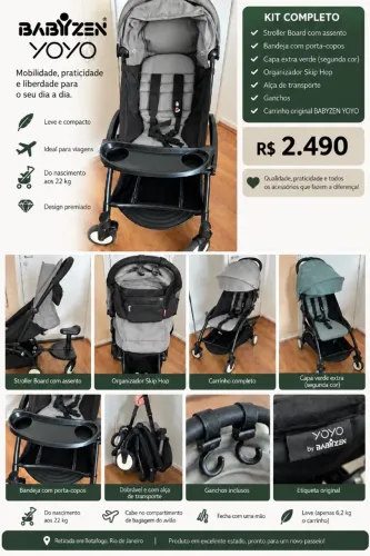 Carrinho de bevê Babyzen YOYO com skate para irmã/irmão