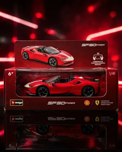 Miniatura Ferrari SF90 Spider - Na Caixa.