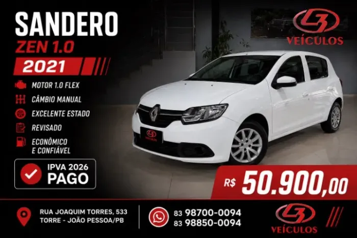 Renault Sandero Zen Flex 1.0 12V 5P Mec. 2021
