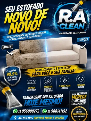 Lavagem de sofá Higienização de estofados a domicílio 
