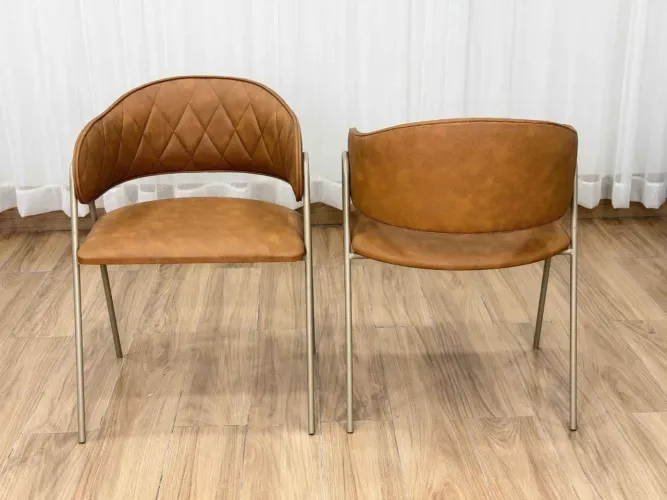 Conjunto Cadeiras Veneza em Aço 2 unidades Entrega Rápida