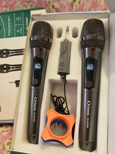 ? MICROFONE DUPLO SEM FIO ONISTEK PROFISSIONAL NOVO.