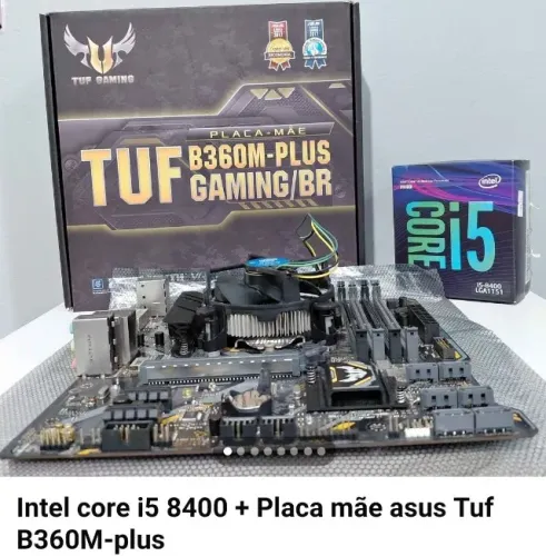 Kit Intel Core i5 8400 + Placa mãe Asus TUF B-360M Plus Gamer 1151 
